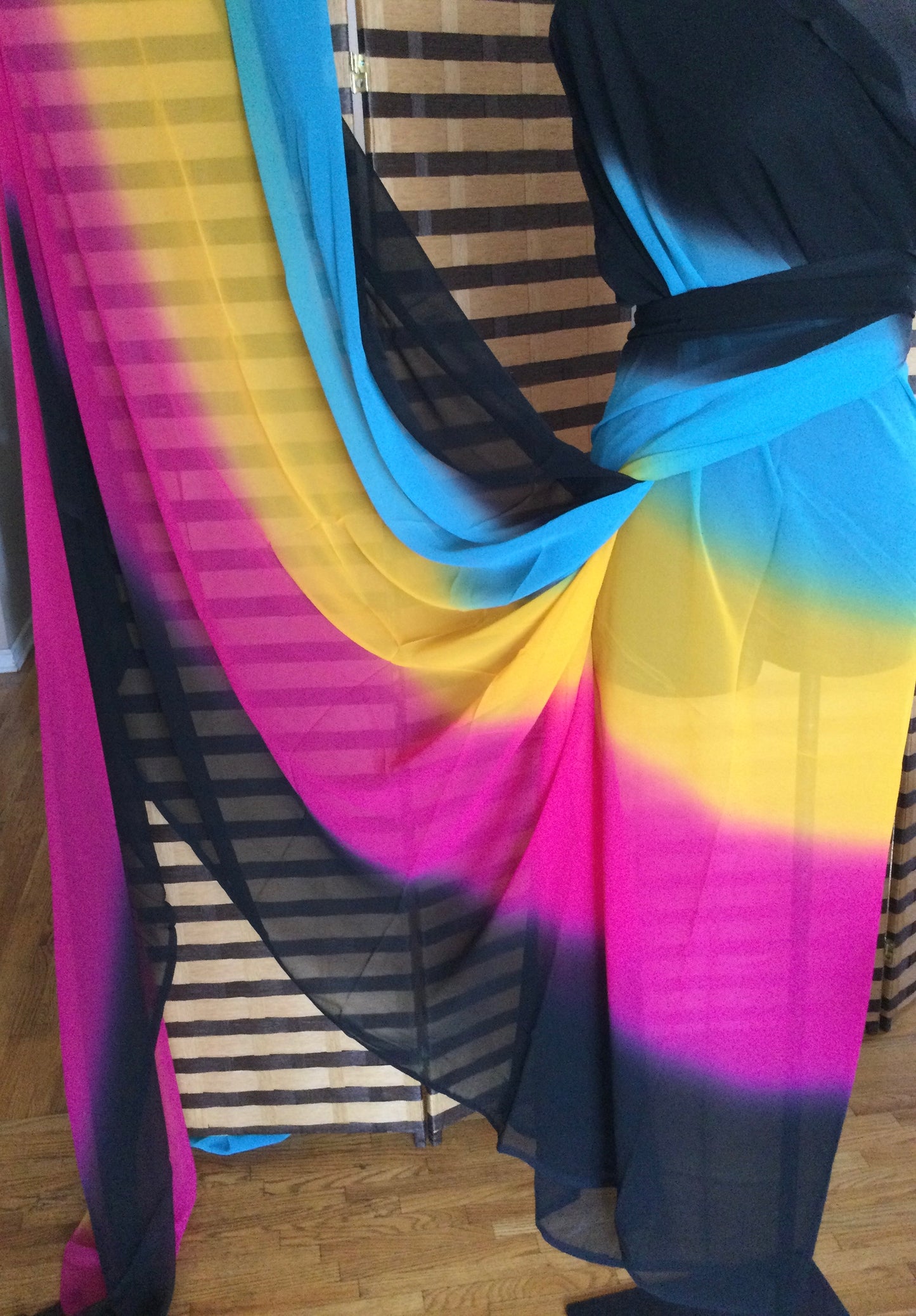 Colorful Chiffon fabric 5yards bolt
