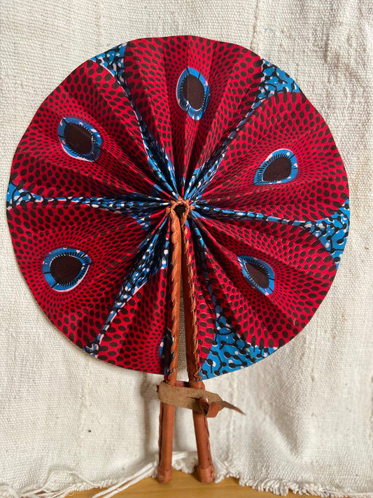 Foldable hand held fan African Print A