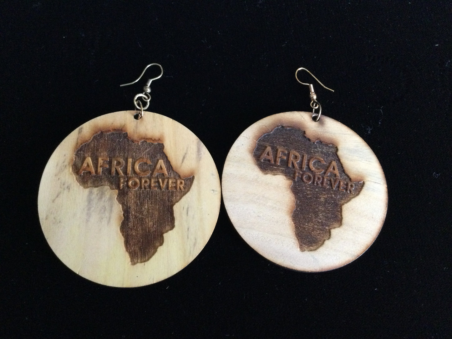 Handmade Wood Africa-Fist Earrings