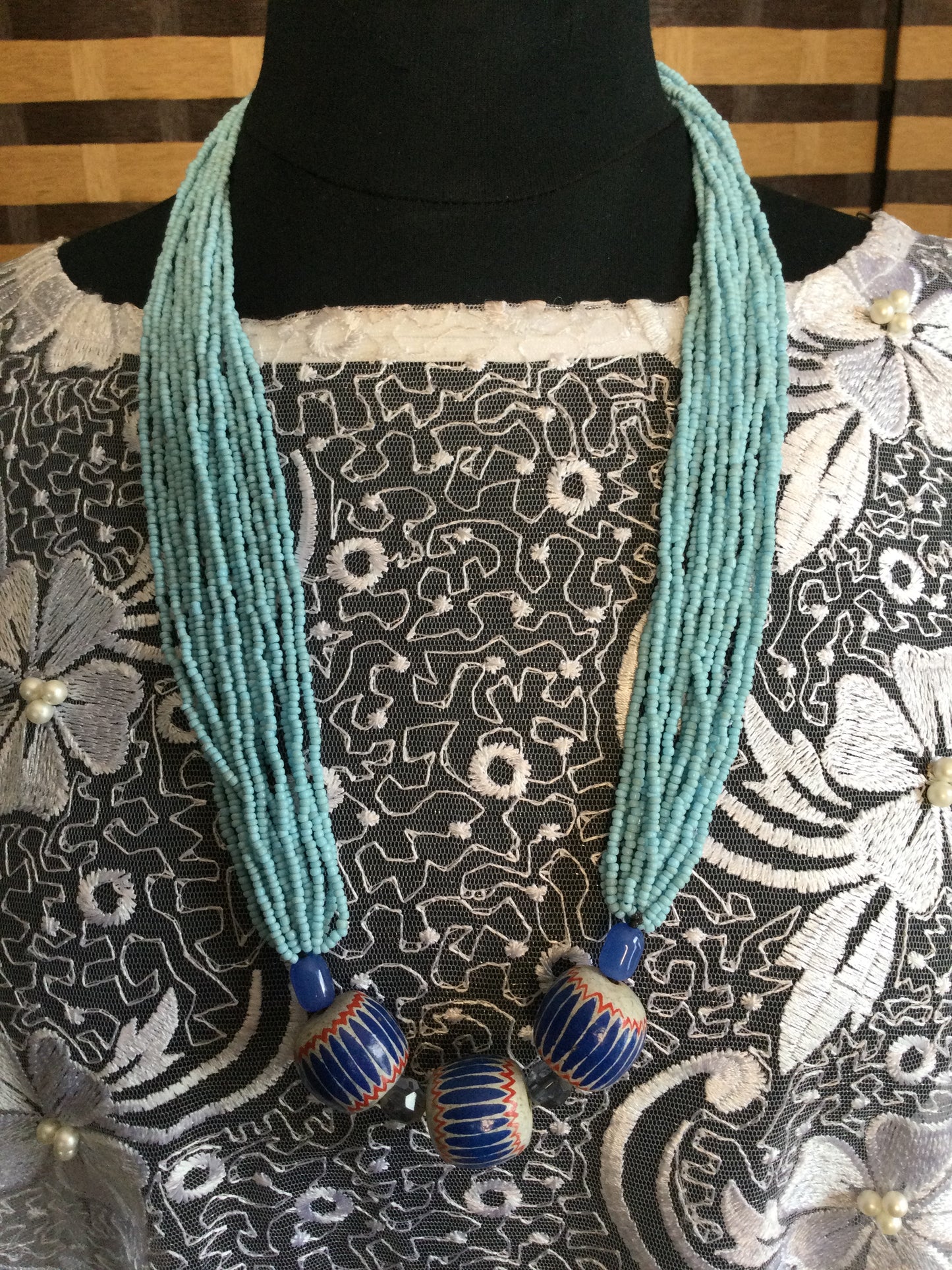 EwuraEsi Blue Multi Stranded Necklace