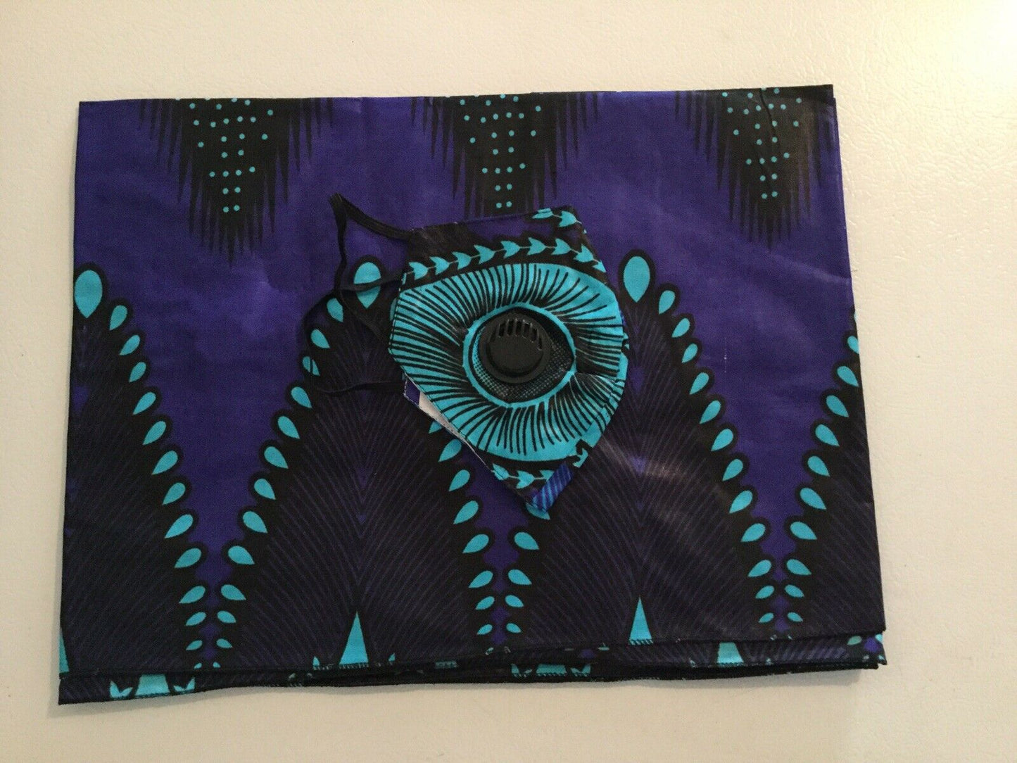 african print face mask and head wrap Set