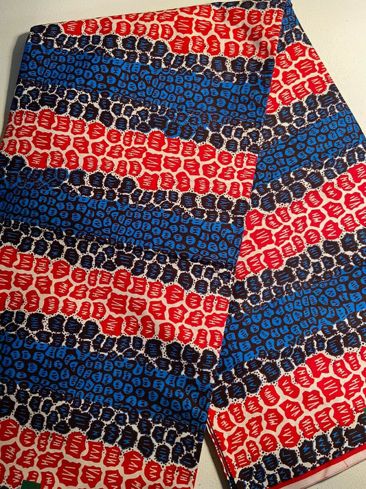 Multi African Print 100% Cotton   6yards bolt
