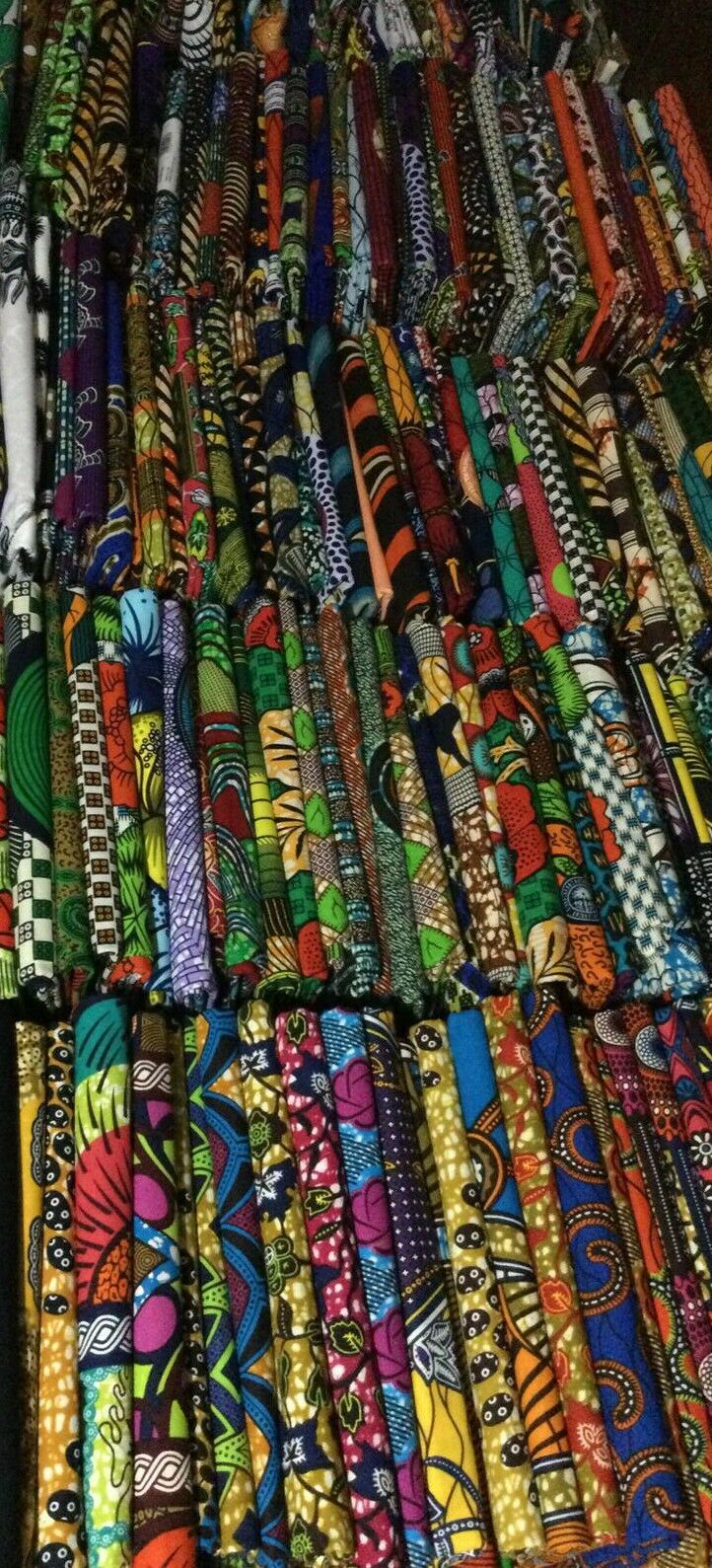 GRAB BAG OF ASSORTED AFRICAN PRINT FABRIC,ASSORTED PIECES/ WIDTHS...12YDS.Total