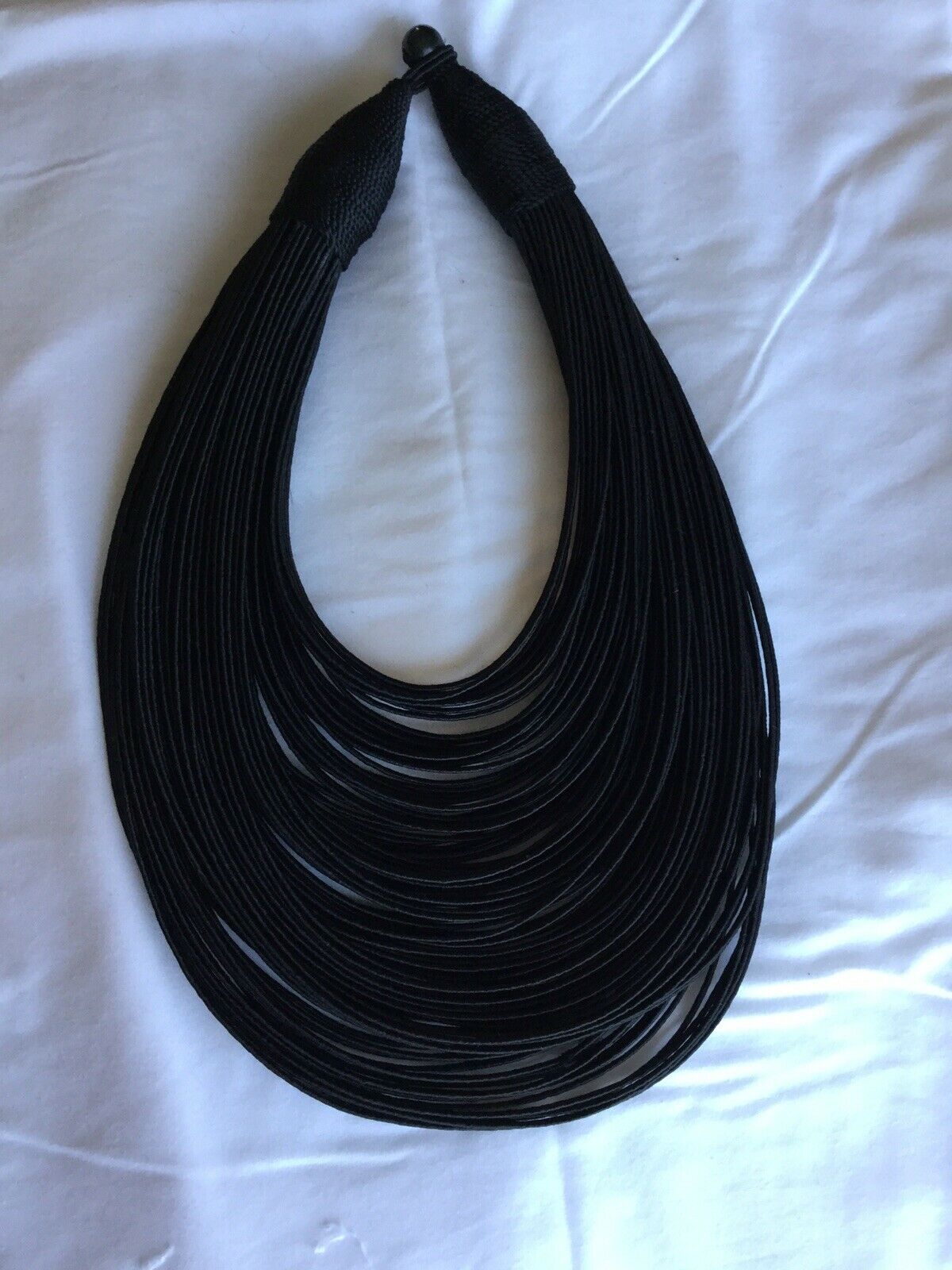 Elegant 120 Cord Strands Statement Necklace