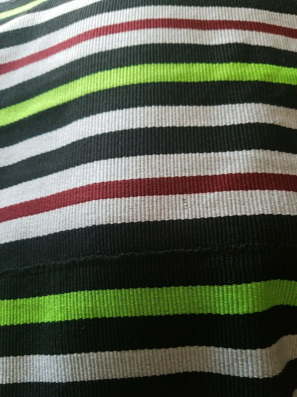 FasoDaFani Fabric From Boukina Faso~BLK,lime,wHT,,burgundy &white  stripe54"×74"