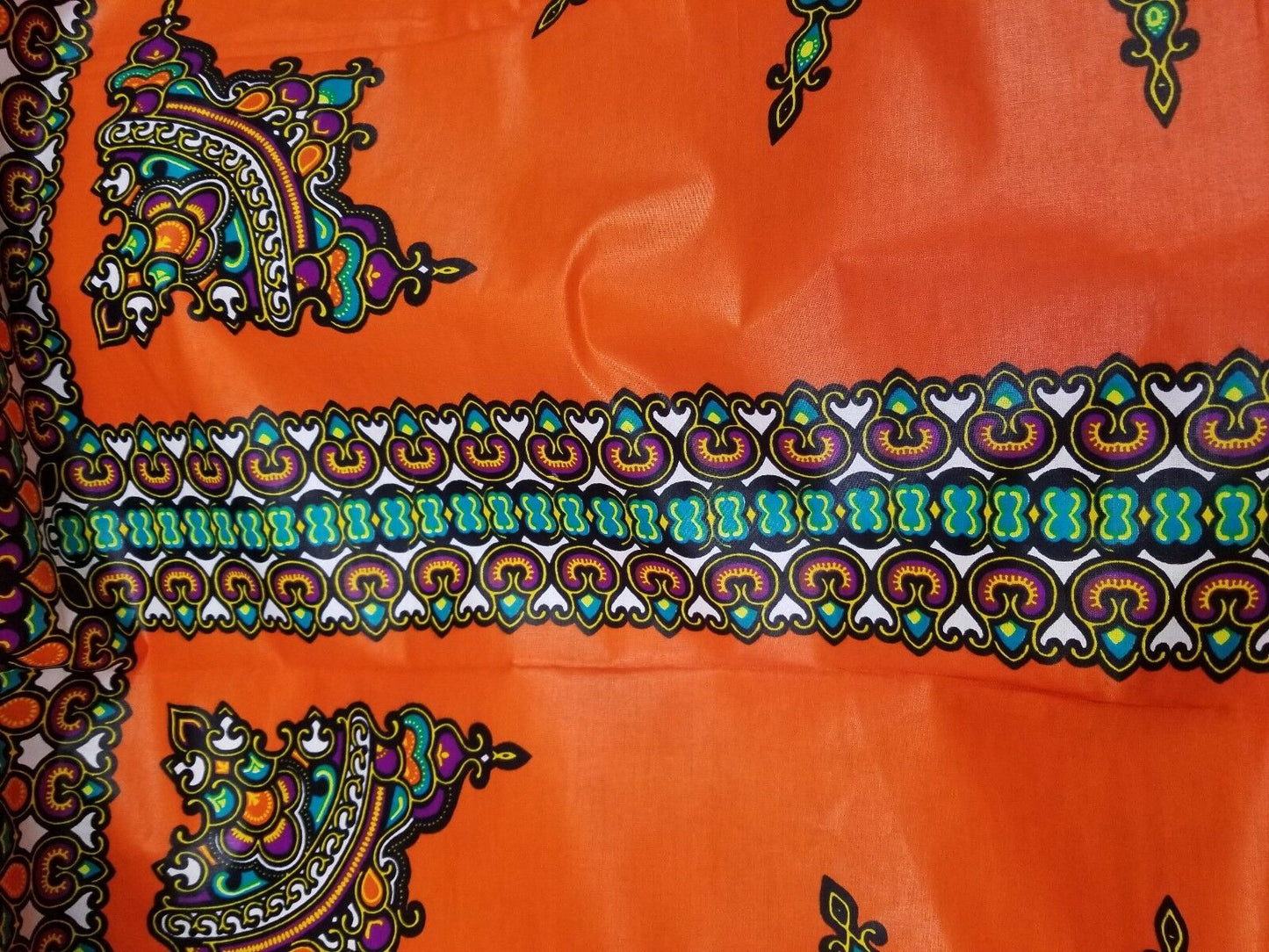 MULTICOLOR African Wax Print 100% Cotton Fabric 6yds ~ $35