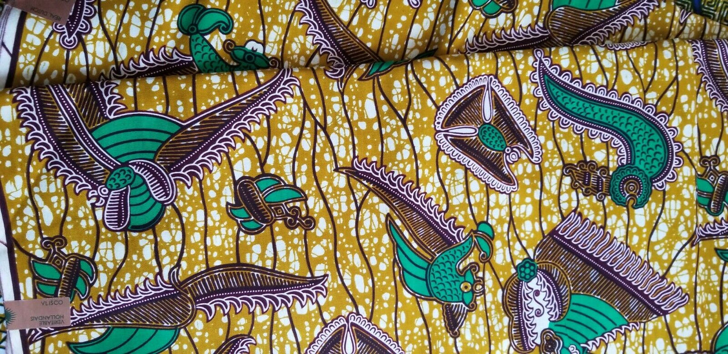 Assorted Multi African fabric 100% Cotton 2 yards~select your choice