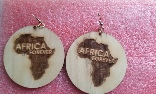"Africa Forever" Wood Earrings~$7
