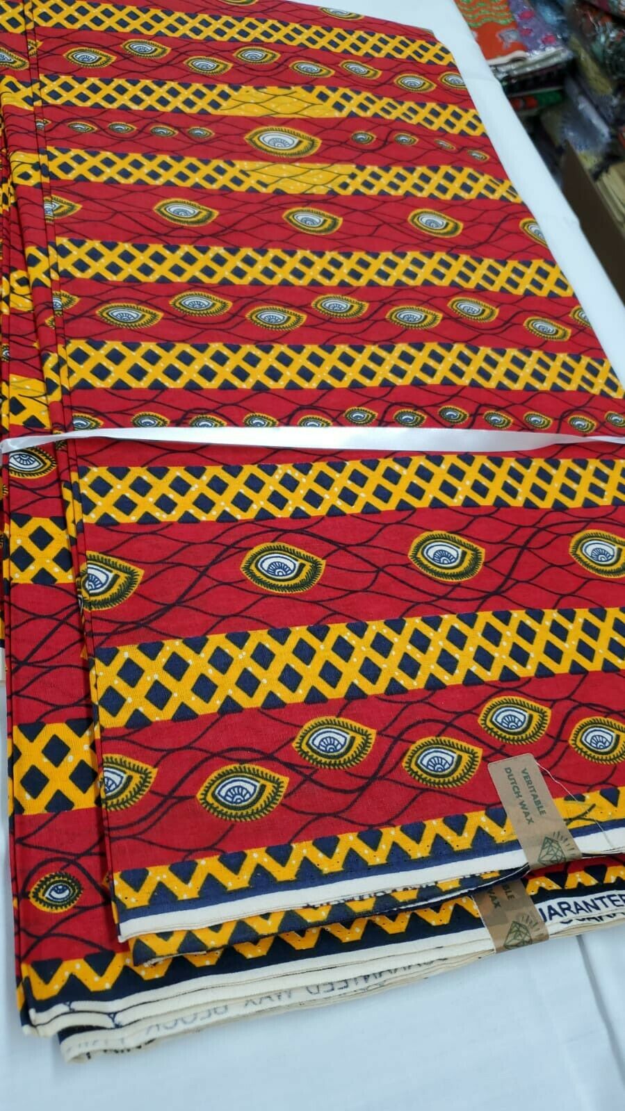 African Print With Black Background And Bold Floral Details 6yards