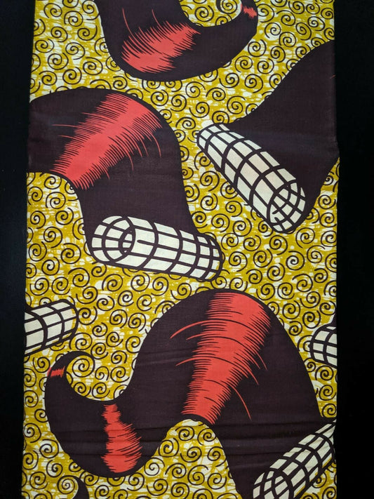 MULTICOLOR African Wax Print 100% Cotton Fabric (44 in.)