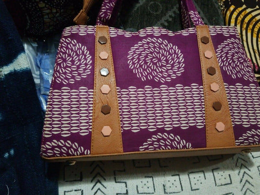 African print Wax Hand Bag, Handbag multicolor