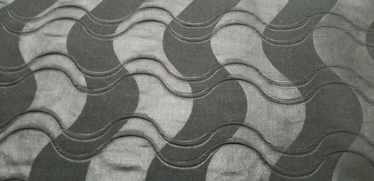 DESIGNER AFRICAN PRINT(waves) IN BLACK 2yds