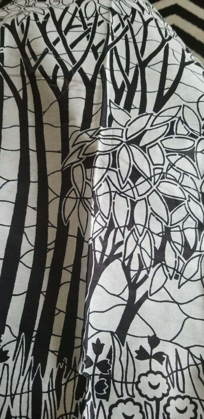 Black  And White AFRICAN PRINT 5 yards ~2 yards ~ $10