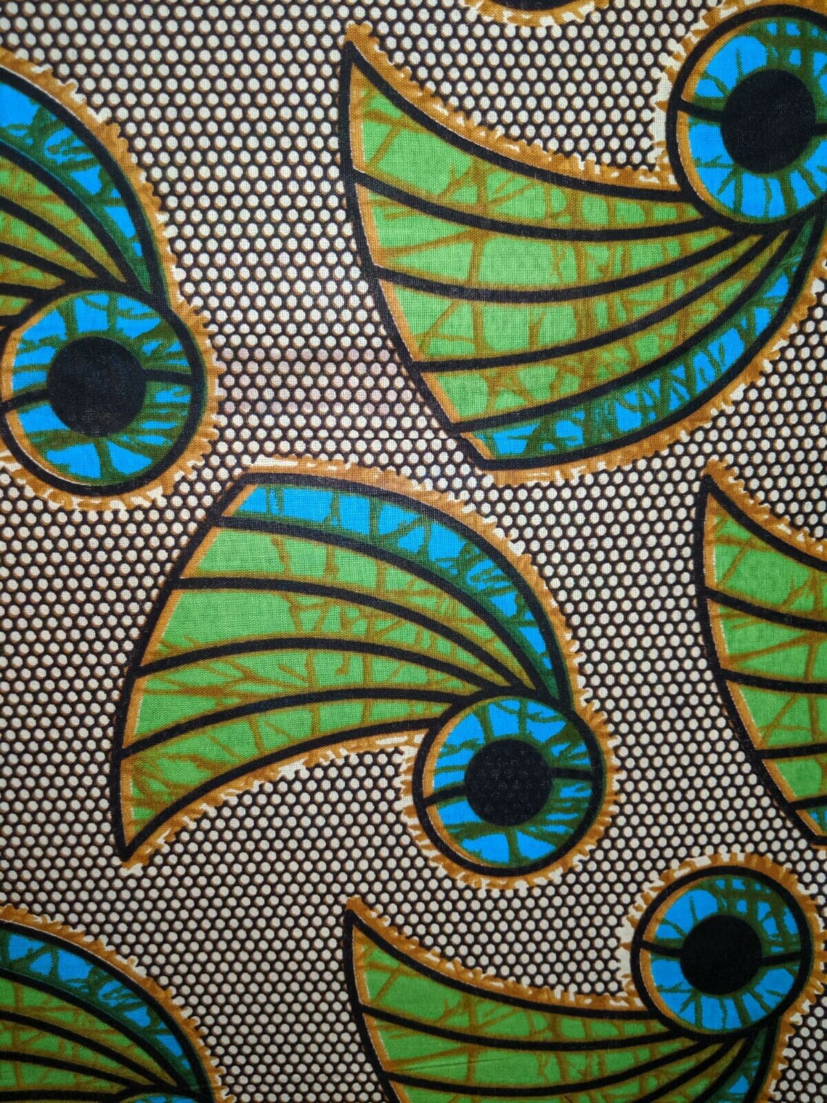 Green Ankara Wax Print Fabric  -$5per yard