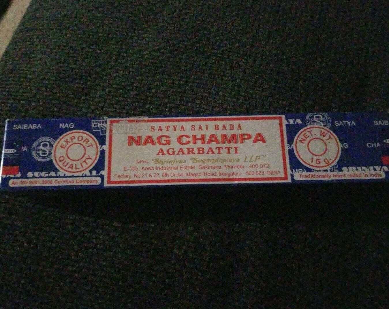Satya Nag Champa Incense Sticks. 15 grams. NEW $5 per box