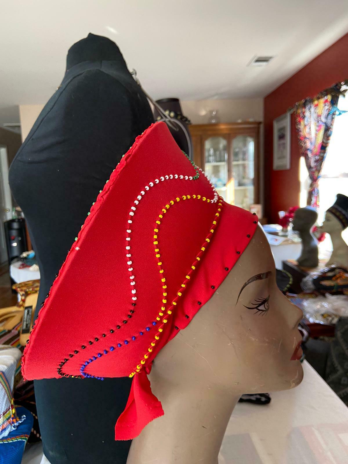 African Art Colorful Zulu Tribal Hats