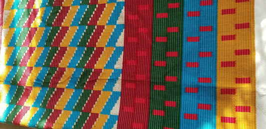 Super Beautiful Vibrant Woven Multi Colored African Fabric~2yds×51"length