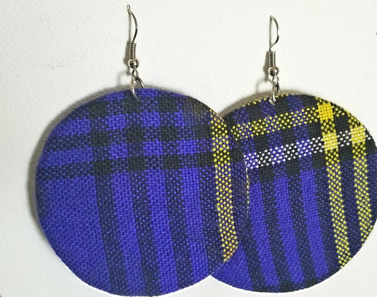 African Earrings Fabric Handmade with Tribal Ankara/waxprint 2pairs $8