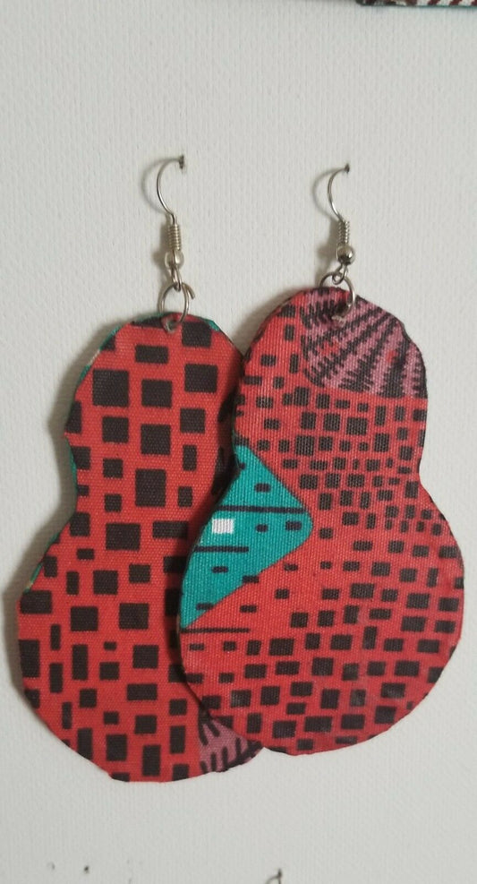 2018 African Earrings Fabric Handmade with Tribal Ankara/waxprint 2pairs $8