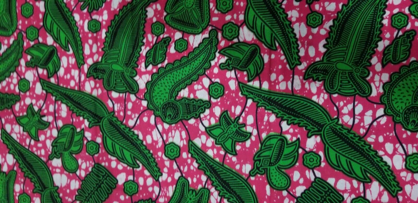 MULTICOLOR African Wax Print 100% Cotton Fabric 3yrds ×(44 in.) ~$16