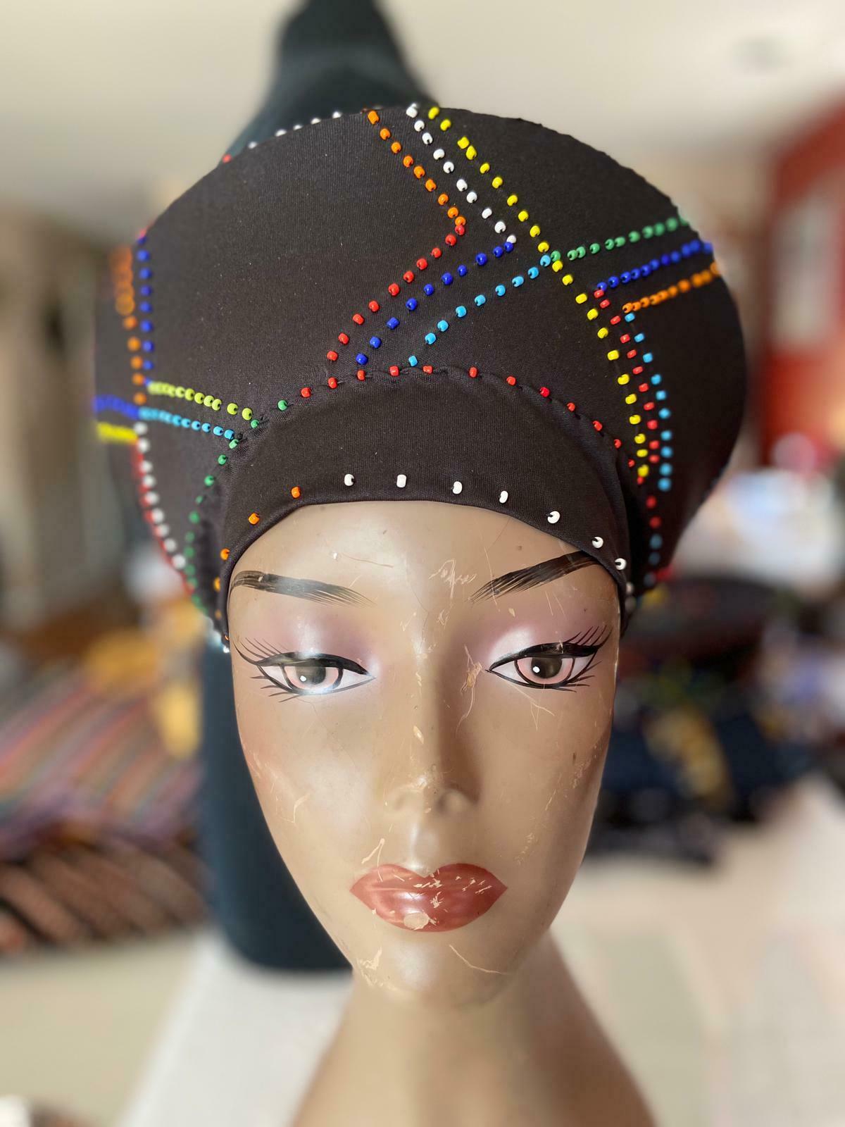 African Art Colorful Zulu Tribal Hats