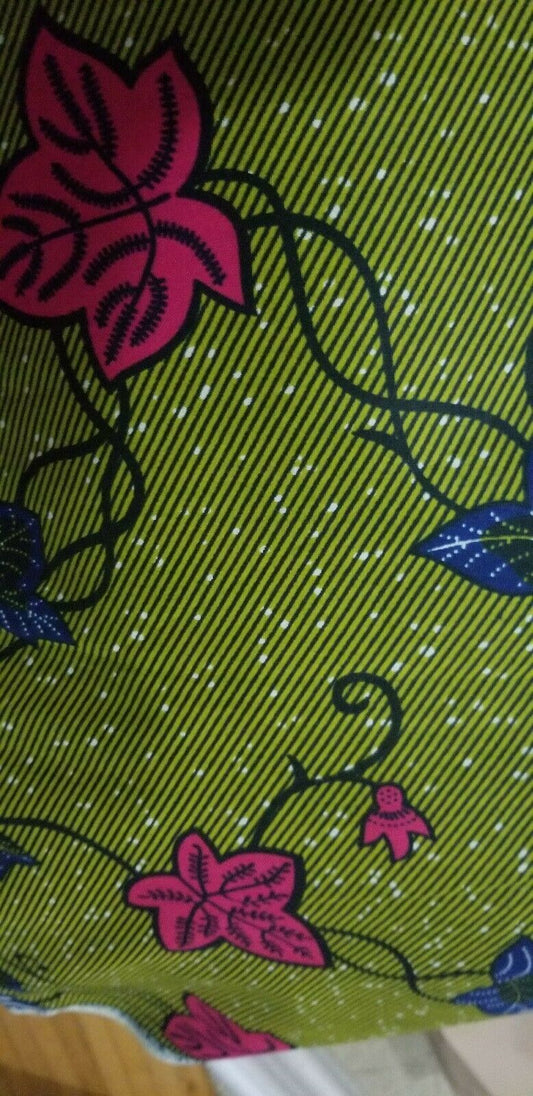 MULTICOLOR African Wax Print 100% Cotton Fabric 3yrds ×(44 in.) ~$16