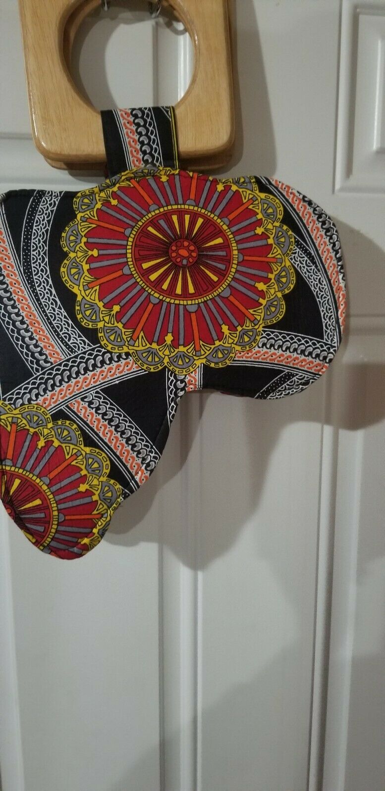 Handmade Africa Shaped Hand Bag