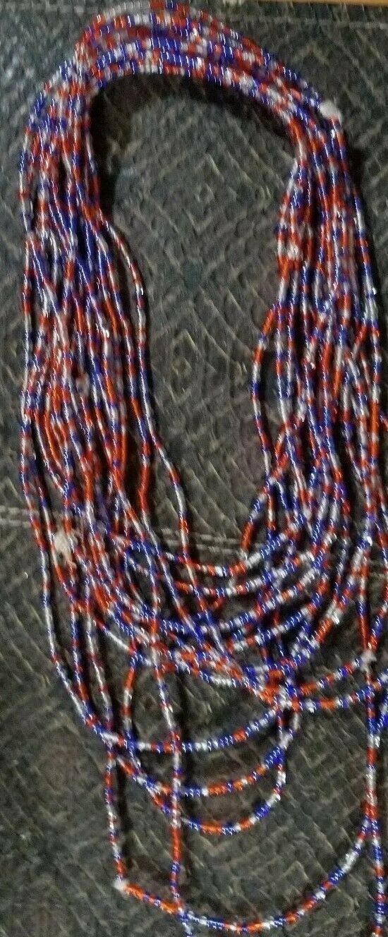 44 Inch Tie On African Waist Beads, Colorful Accent Beads $5 each