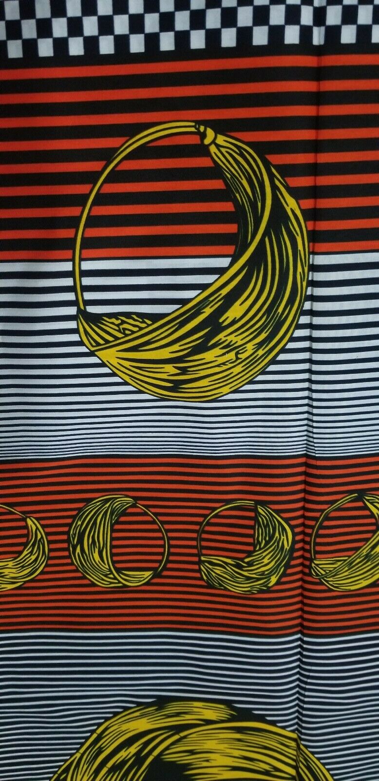 MULTICOLOR African  Print 100% Cotton Fabric (FulaniEarrings)3yrds ×44 "~$18