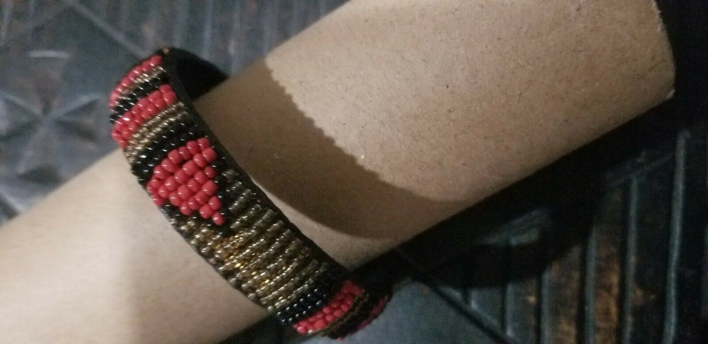 Kenyan Leather Banded Beaded Bracelet~ $5 each