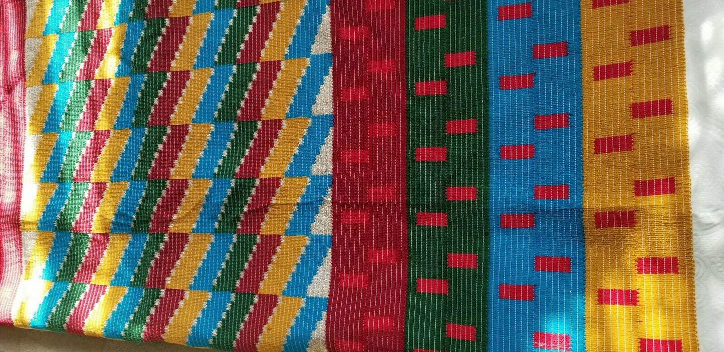 Super Beautiful Vibrant Woven Multi Colored African Fabric~2yds×51"length