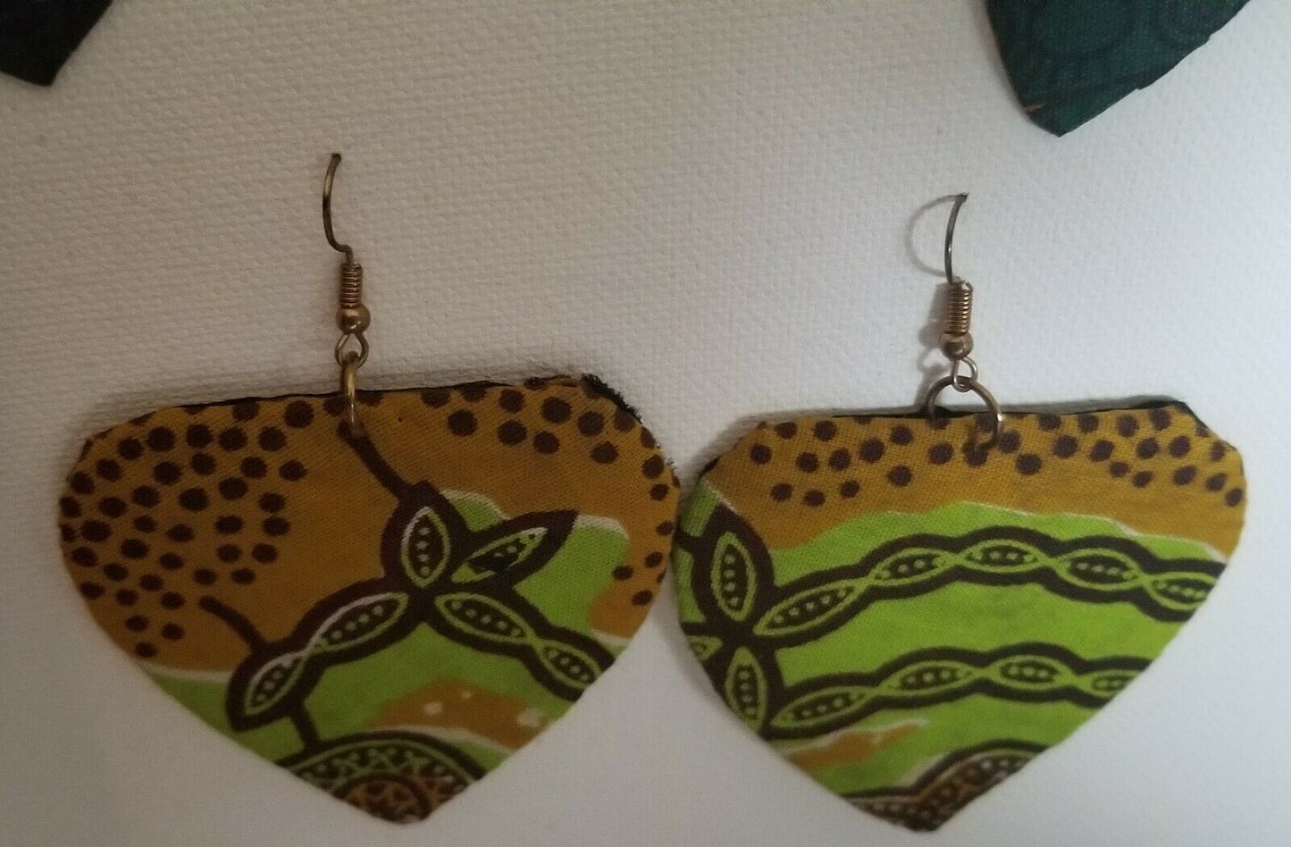 2018 African Earrings Fabric Handmade with Tribal Ankara/waxprint 2pairs $8