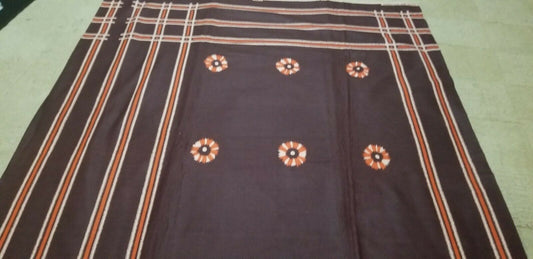 African Print Brown and Orange  3yds