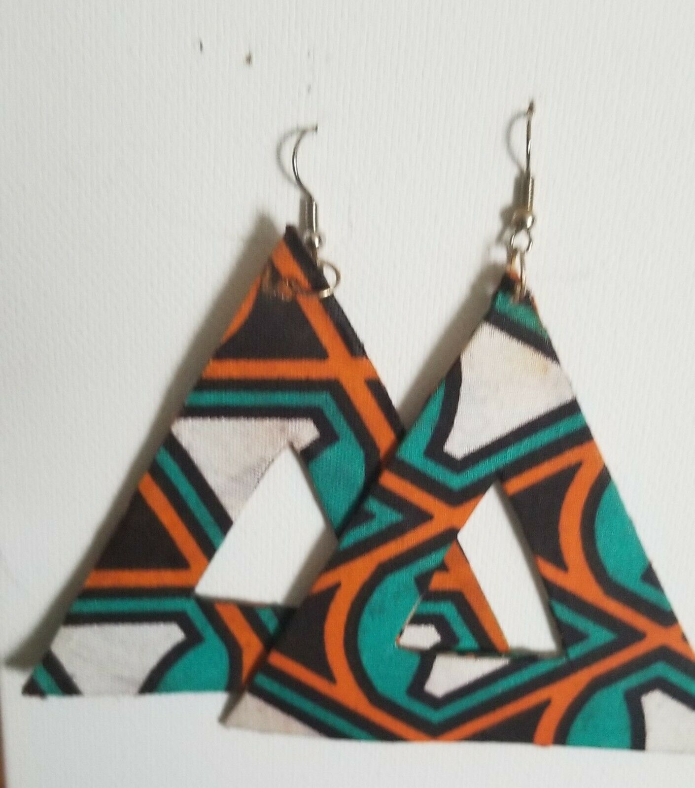 2018 African Earrings Fabric Handmade with Tribal Ankara/waxprint 2pairs $8