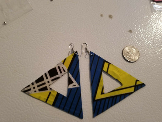 2018 African Earrings Fabric Handmade with Tribal Ankara/waxprint $10