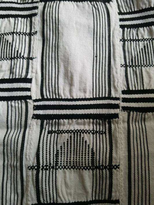 Black And White Kente/Ewe ~Ghana 62"x12"