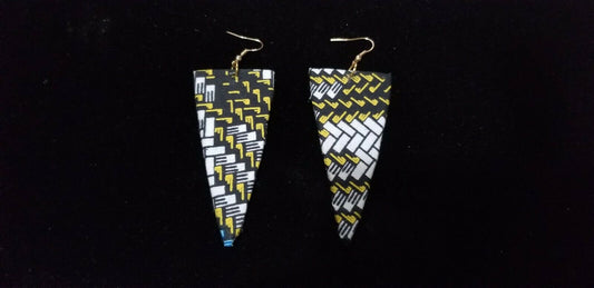 Arrow Head Design African Print Earrings $6