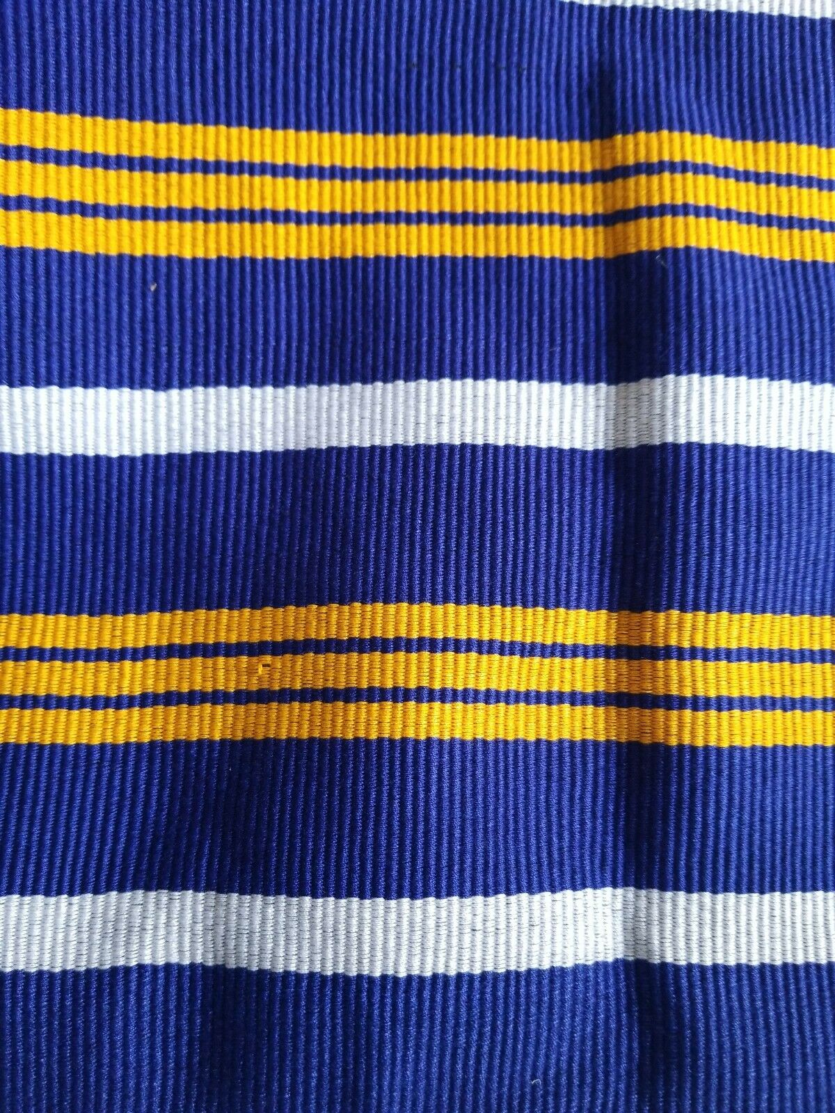 Faso Da Fani Fabric From Boukina Faso~Blue Yellow &white 38"(1yd&2")×17"