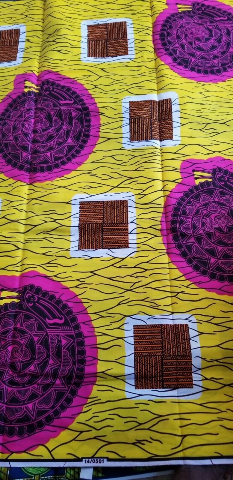 MULTICOLOR African Wax Print 100% Cotton Fabric 3yrds ×(44 in.) ~$16