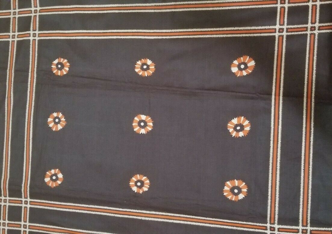 African Print Brown and Orange  3yds