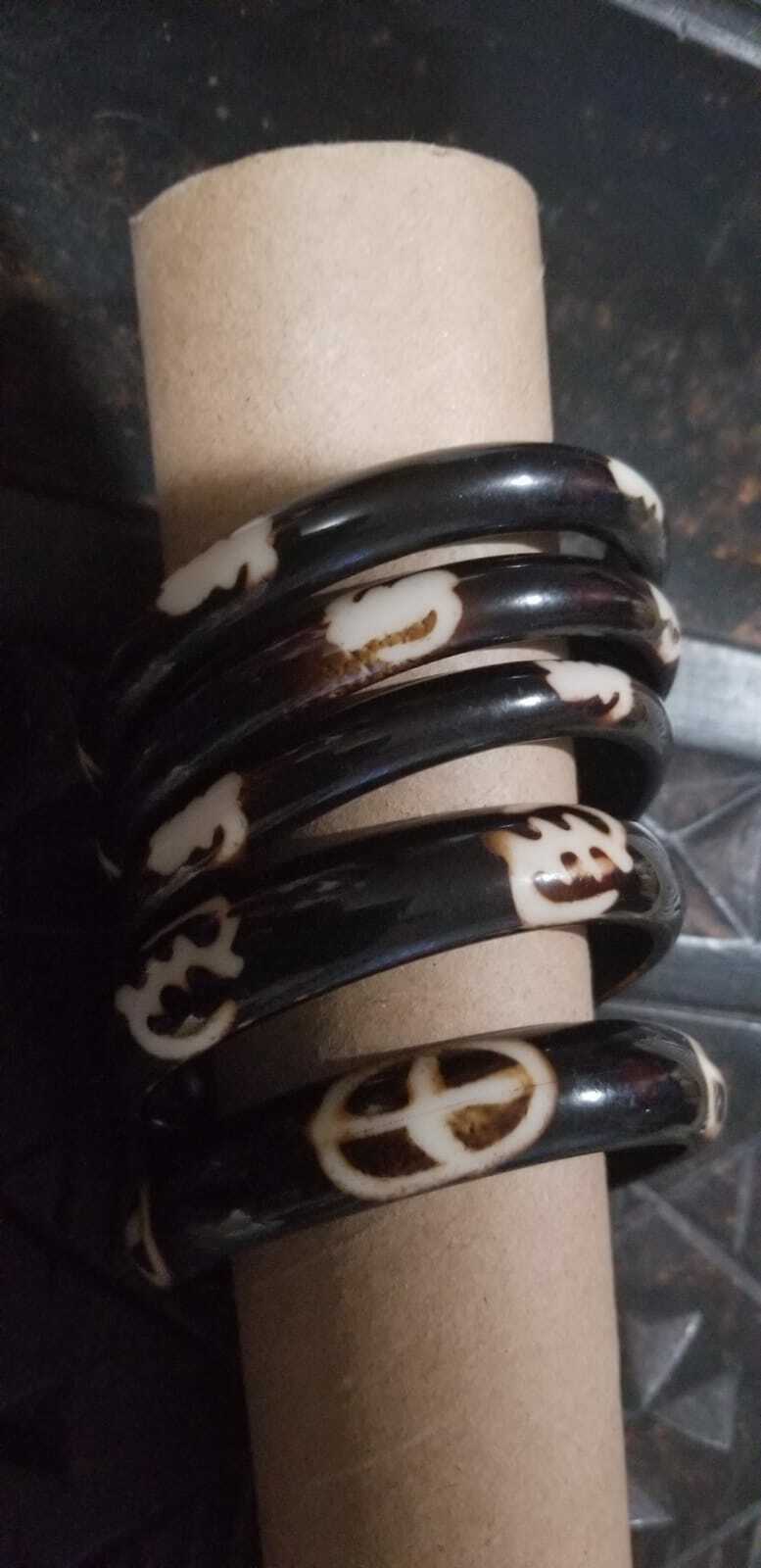 Adinkra Resin Bracelets | West African Bracelets 5 Bracelet Set