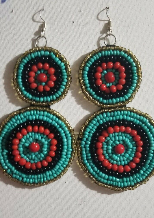 Bold And Beautiful Beaded Earrings $12