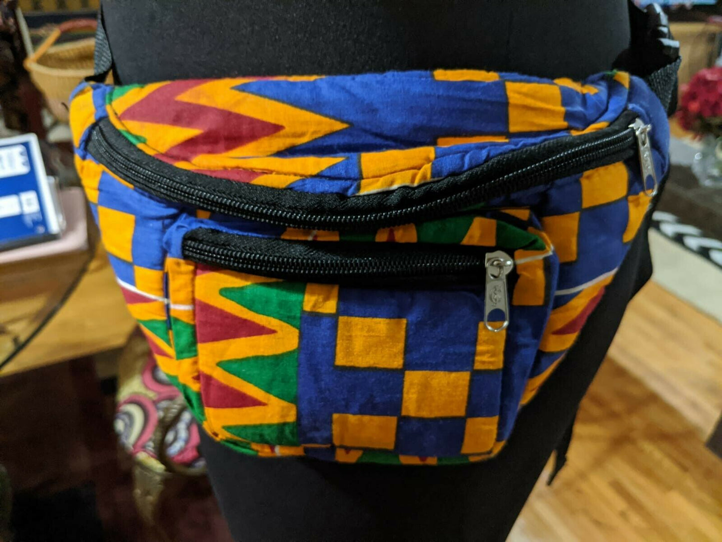 Ankara Kente Fanny Pack Waist Bag Crossbody Pack Waist Bag Bum Pack Hip bag #014