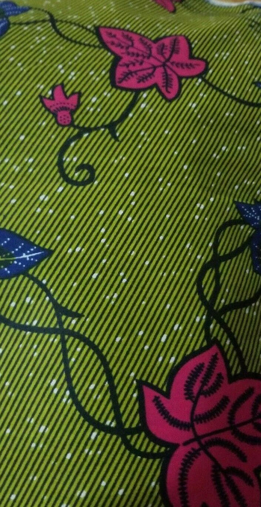 MULTICOLOR African Wax Print 100% Cotton Fabric 3yrds ×(44 in.) ~$16.25