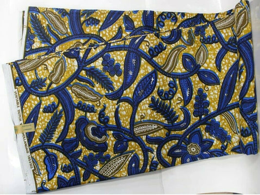 Blue Multi African Print 100% Cotton 6yards bolt...SALE $25