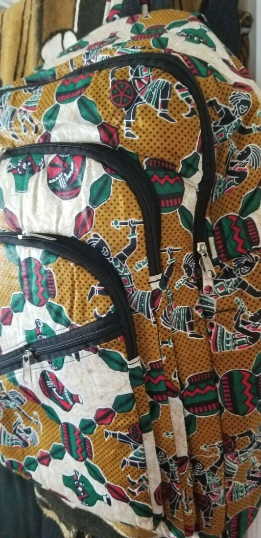 African Print Back Pack~  Dancers