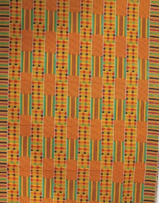 Authentic Kente design in Print Fabric by the yard $8