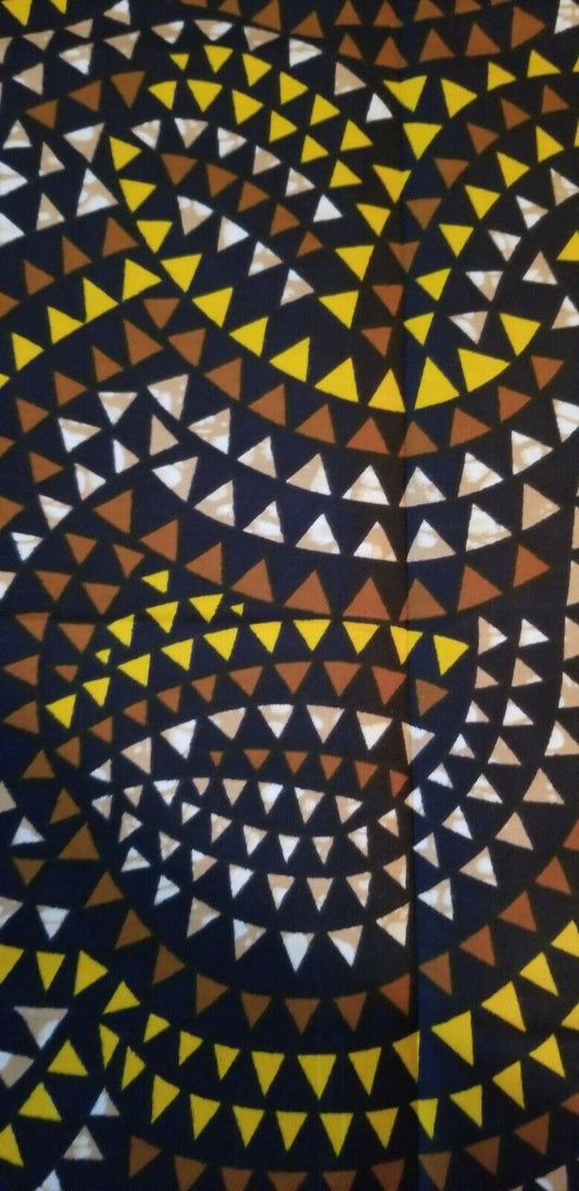 Beautiful yellow and brown mult one of a Kind African Print...3yds