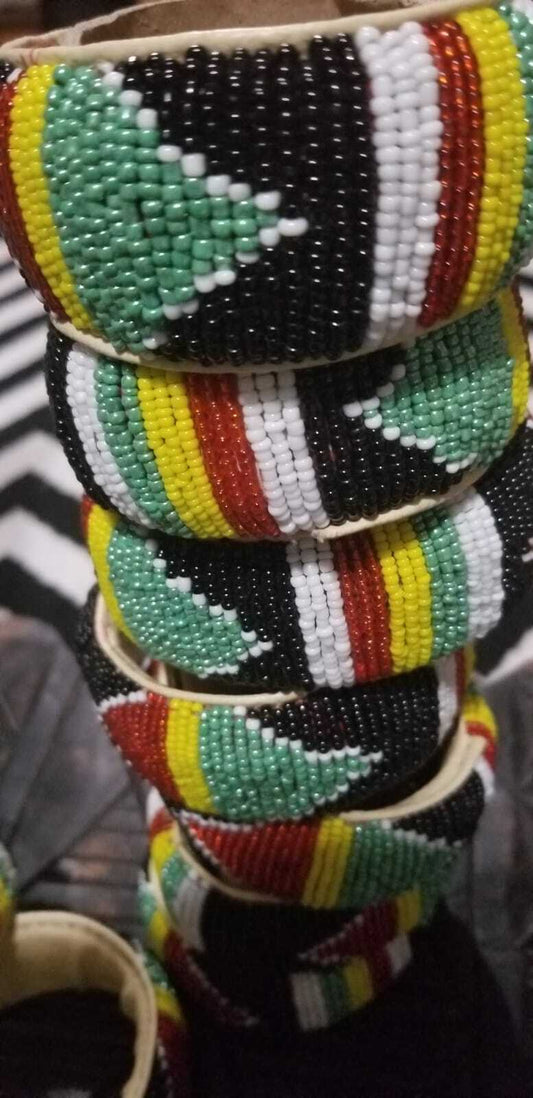 Beautiful Beaded Rasta Colors Bracelet