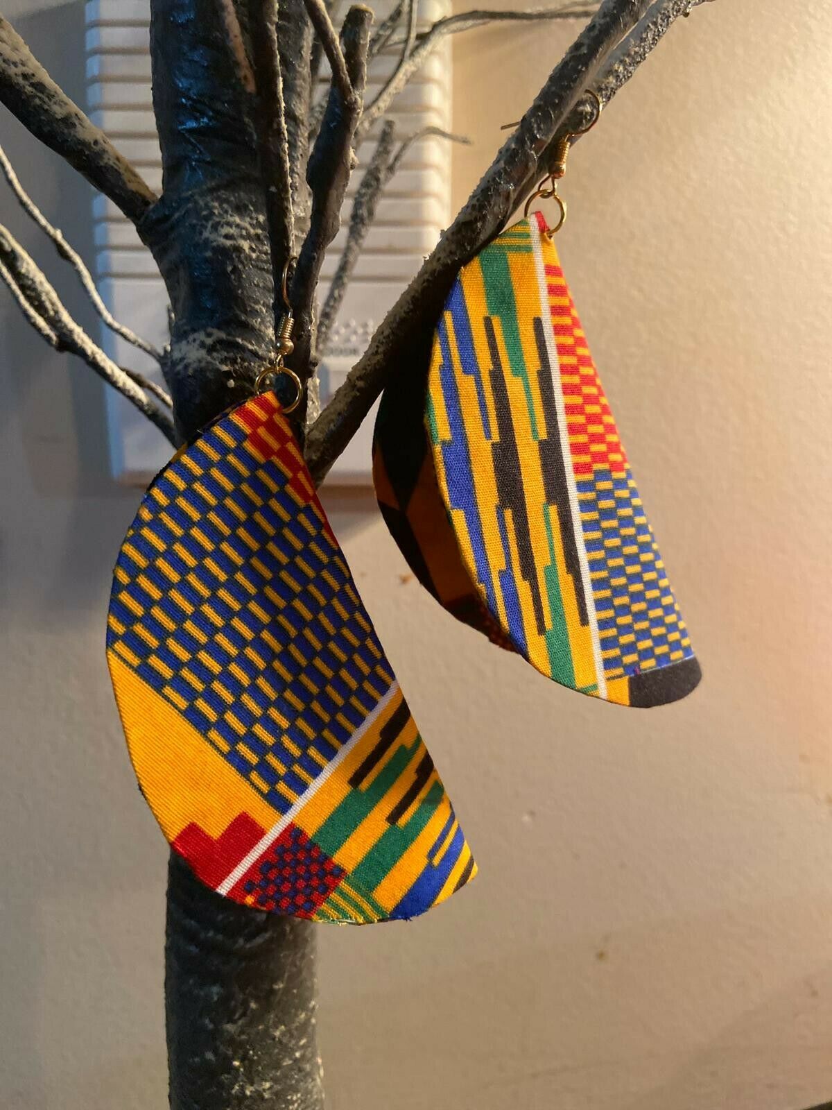 African Print Butterfly Earrings kente~ $12 Ships Free